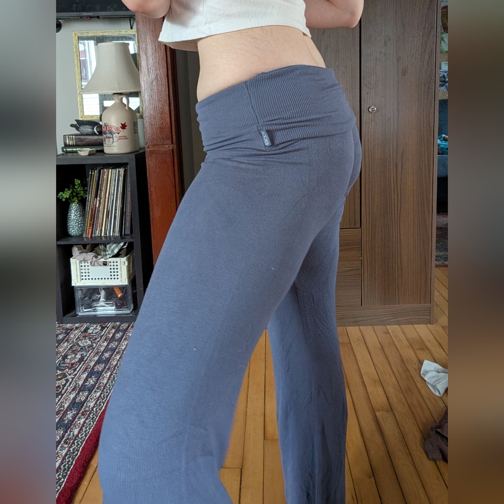 Blue Ribbed Lounge Pants